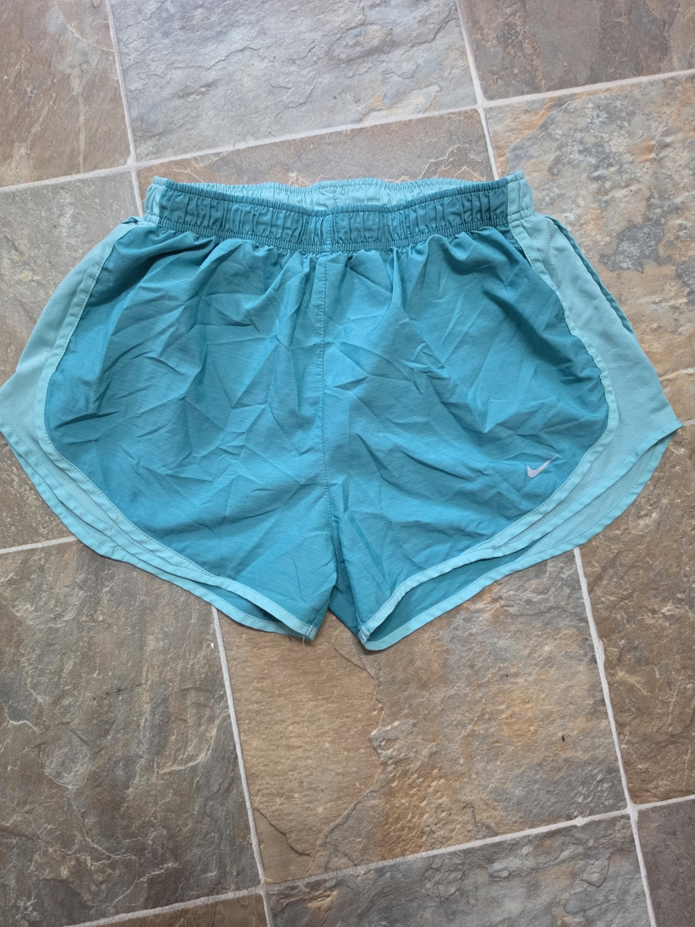 Nike Women's Teal Athletic Shorts with Light Trim